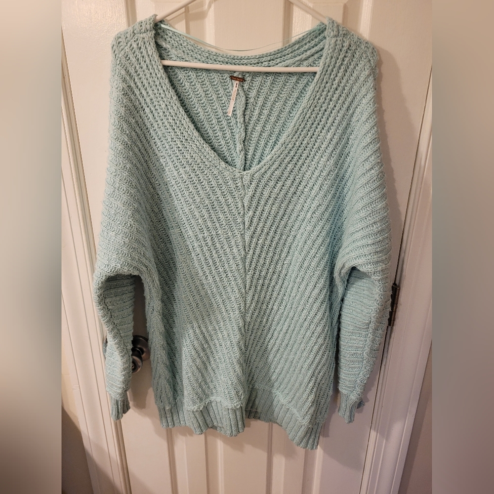 Oversize mint green Free People Sweater